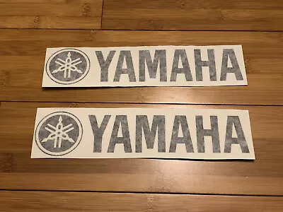 Yamaha Logo 9” Sticker (set Of 2) Black Vinyl Motorbike ATV MX Dirtbike Decal • $8.50