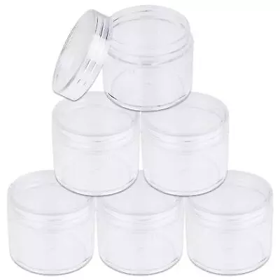 60 Grams/60 ML (2 Oz) Round Clear Leak Proof Plastic Container Jars With Clea... • $16.65