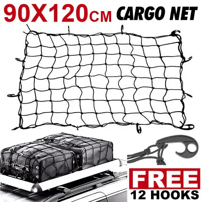 Car Roof Top Rack Cargo Mesh Basket Luggage Bungee Net Carrier Cover Storage AU • $17.99