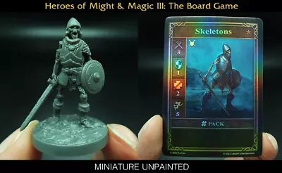 Heroes Of Might & Magic III: The Board Game MODEL Miniature Skeleton Unpainted • $38.20