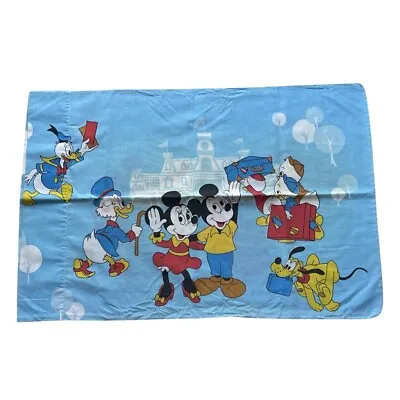 Vintage Mickey Mouse Walt Disney Pillowcase With Donald And Minnie Standard Size • $16.99