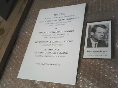 Robert F. Kennedy Original Vintage Historical 14 Page Eulogie And Mass Card • $25