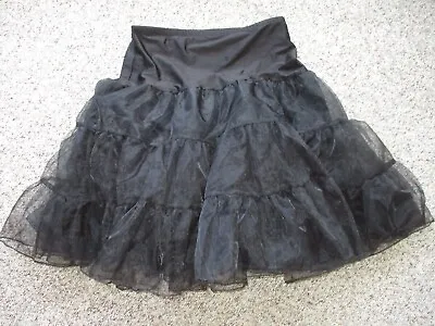 Grace Karin Square Dance Petticoat Size XL Solid Black 30  Waist And Up • $14.95