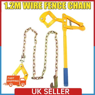 £26.99 • Buy 1.2M Chain Strainer Monkey Cattle Wire Fence Puller Stretcher Tensioner
