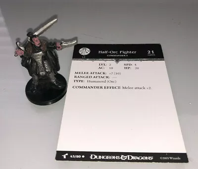 £3.99 • Buy Dungeons & Dragons D&D Miniatures Harbinger Half-Orc Fighter #43