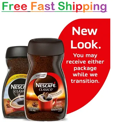 NESCAFÉ CLÁSICO Instant Coffee Dark Roast 1 Jar (3.5 Oz) Free & Fast Shipping. • $7.99