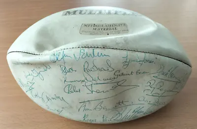 £9.99 • Buy Signed Wales Rugby Ball. Mitre Multiplex Size 5. Circa 1980's