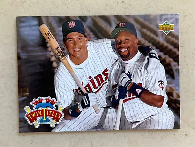 1993 Upper Deck #50 Twin Titles Kent Hrbek & Kirby Puckett Minnesota Twins HOF • $1.37