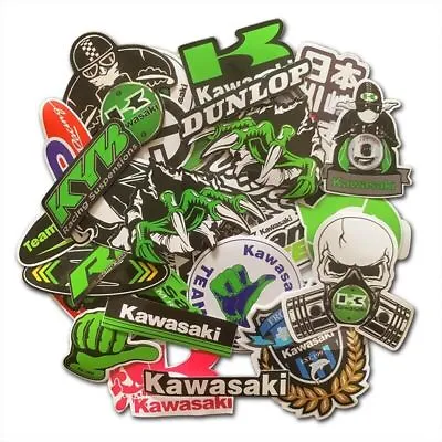 Lot Set Of 40 Motorcycle Stickers Decal Racing Car ATV Dirtbike UTV For Kawasaki • £6.98