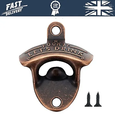 Wall Mounted Beer Bottle Opener Cast Iron Bottle Opener Wall Mounted Rustic R • £6.51