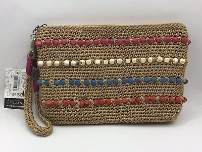 Sakroots Crochet Wood Beaded Wristlet Clutch Embellishments New With Tags • $29.81