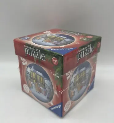 Ravensburger 3D Puzzle Ball Round Ornament Winter Snow Scene 54 Pc NEW 2015 Rolf • $15.77