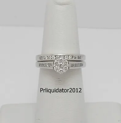 1/2CT Diamond Anniversary Engagement Wedding Ring Bridal Set 10K White Gold Band • $349.99