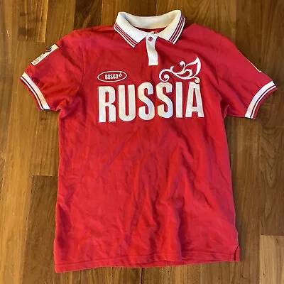 Bosco Russia Embroidered Authentic Olympic 2008 Beijing Red Polo ShirtMedium. • $24.99