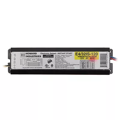 Howard Industries E4/32is-120 Fluorescent Ballast 4-lamp F32t8 32w T8 120v • $37.50