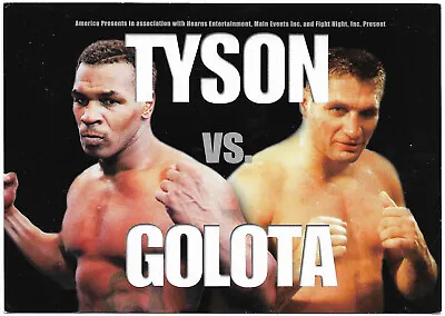 Original Vintage Iron Mike Tyson Vs. Andrew Golota Boxing Fight Post Card • $29.95