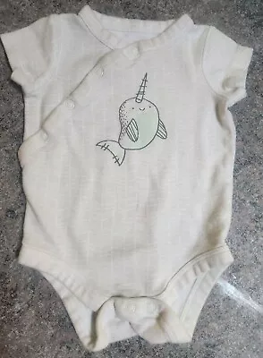 Jumping Beans Bodysuit With Kimono Style Snap; Fish Design On Front; 3 Month • $2.50