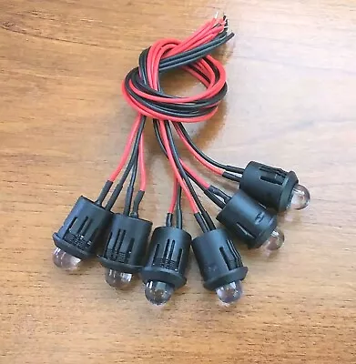 6 BBT 12 Volt Amber LED Snap-In 3/8  Marine Grade Indicator Lights • $15.95