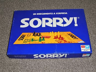 VINTAGE SORRY! GAME : 1980 ITALIAN EDITION With ENGLISH INSTRUCTIONS FREE UK P&P • £17.99