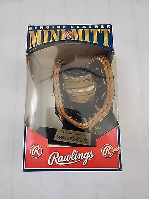 Rawlings Mini Mitt Mark McGwire #45 Genuine Leather Replica Glove 1991 • $8