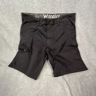 Wrangler Shorts Mens 36 Black Travel All Terrain X Gear Stretch Hiking Outdoor • $16