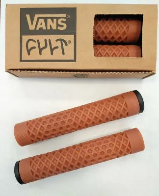 Cult X Vans Flangeless BMX Bike / Scooter Grips Waffle Pattern - GUM RUBBER • $12.99