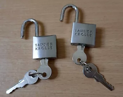 2 X Genuine TANNER KROLLE Padlock  Locks With Keys - Unused • £30