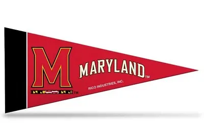 Maryland Terrapins Felt Mini Pennant 4  X 9  - NCAA - Big 10 • $3