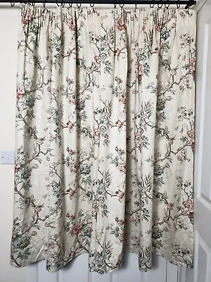 £9.99 • Buy 1950/60's Montgomery Tavistock Floral Lined Curtains 90 W/58 L