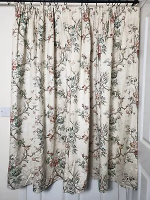£9.99 • Buy 1950/60's Montgomery Tavistock Floral Lined Curtains 90 W/58 L