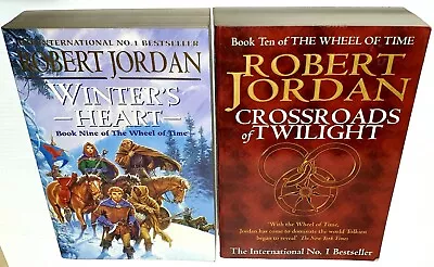THE WHEEL OF TIME : BOOKS 9 WINTER'S HEART+ 10 CROSSROADS By ROBERT JORDAN : Aus • $31.95