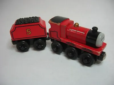 £13.99 • Buy JAMES & TENDER Learning Curve Wooden Train Engine ( Fits Brio Thomas Red )  **01