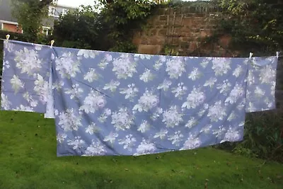 10598d Laura  Ashley Super King Blue White Lavender Floral Duvet Cover Set • £45