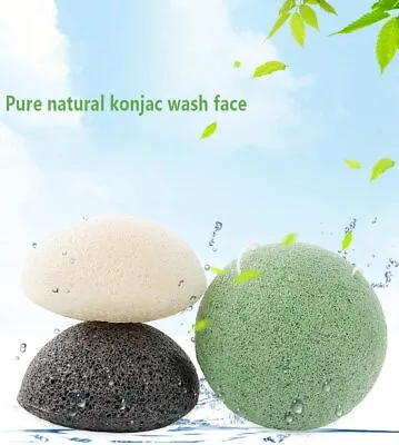 3 Pack Premium Organic Konjac Sponge Biodegradable Face Exfoliator UK Stock • £4.99