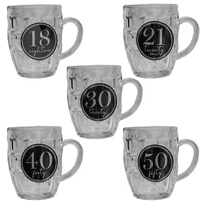 Cut Glass Beer Tankard With Number 18th Birthday Gift • £11.85