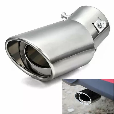 Chrome Stainless Steel Exhaust Rear Tail Pipe Muffler Tip Round Accessories EXV • $11.99
