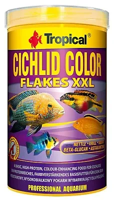 TOP Quality TROPICAL CICHLID XXL Flake Fish Food MALAWI & TANGANYIKA FISH FOOD • £16.50