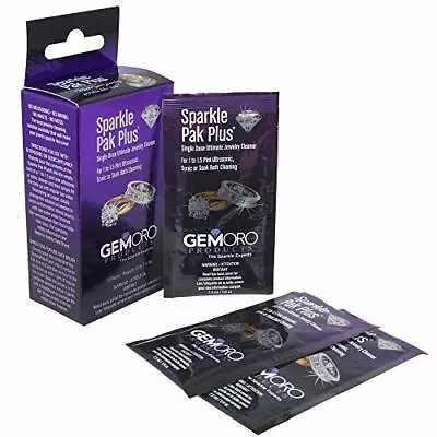 GEMORO Sparkle Pak Plus Pre-Measured Packets - Ultimate Jewelry Cleaner For 1 To • $14.09