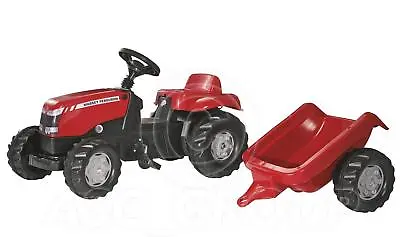 £94.49 • Buy Rolly Toys - Massey Ferguson Tractor & Trailer Ride On Pedal Tractor Age 2 1/2 +