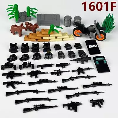 MIni Military Figures WEAPON PACK SWAT City Police Army Guns Rifles Set Lot F • $19.64