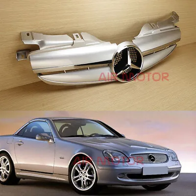 Fit 1997-2004 M-Benz R170 2-FIN SLK-Class Front Grill Silver 2-Door Convertible • $180.03