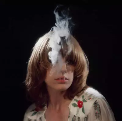 Singer Marianne Faithfull Blows Smoke 1973 Old Music Photo • $5.78