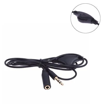 Extension Cord Cable Stereo Audio Adaptor Earphone In Line Volume Control Cable • £2.74