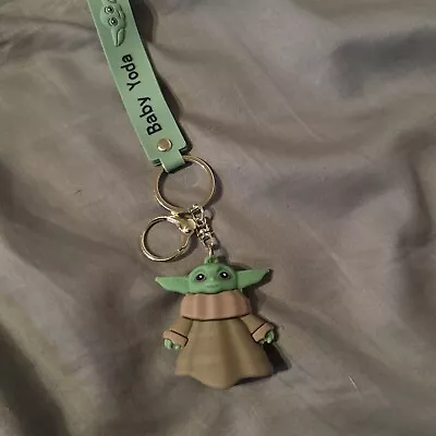 Star Wars Cute Baby Yoda 3D PVC Bags Hanger Pendant Keychains Key Rings • $5