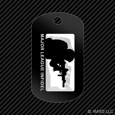 Major League Infidel Keychain GI Dog Tag Engraved Many Colors • $9.96