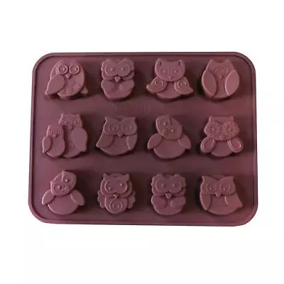 £3.49 • Buy 12 Owls Animals Fondant Chocolate Wax Soap Baking Mould Mold Uk