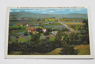 Antique Postcard Middletown Valley From Braddock Heights Maryland Posted 1934 • $9.95