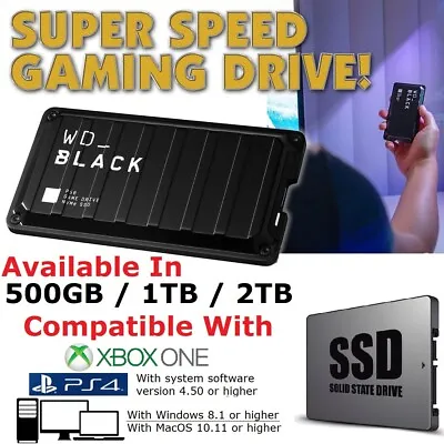 500GB/2TB High Speed SSD Solid State Game Drive Portable Storage XBOX One PS4 PC • $478