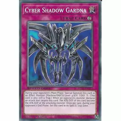 Cyber Shadow Gardna SGX1-ENG17 1st Edition Common YuGiOh Trading Card Speed Duel • £0.99