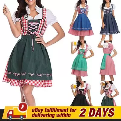 £18.39 • Buy Womens Oktoberfest German Bavarian Beer Maid Ladies Cosplay Costume Fancy Dress